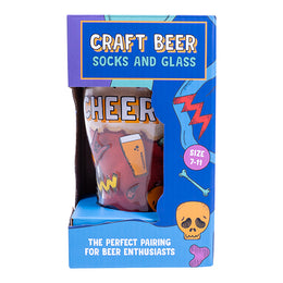 Craft Beer Socks &amp; Glass Set