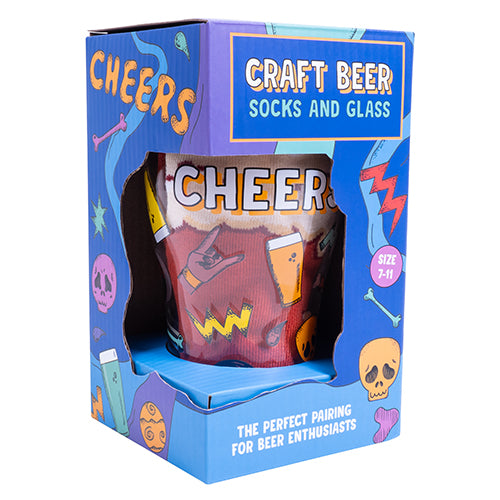 Craft Beer Socks &amp; Glass Set