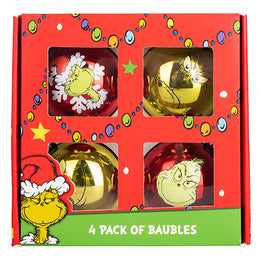 The Grinch 4 Pack Baubles