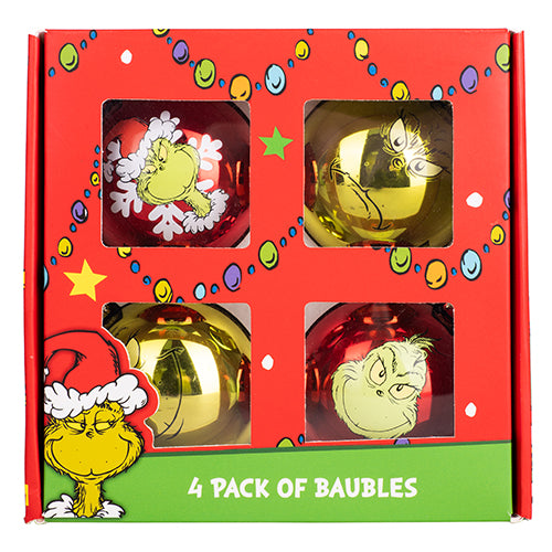 The Grinch 4 Pack Baubles