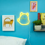 Squishmallows Cam the Cat Neon Wall Light
