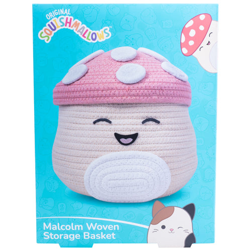 Squishmallows Malcolm the Mushroom Woven Storage Basket