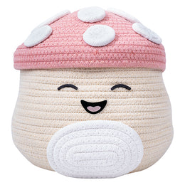Squishmallows Malcolm the Mushroom Woven Storage Basket