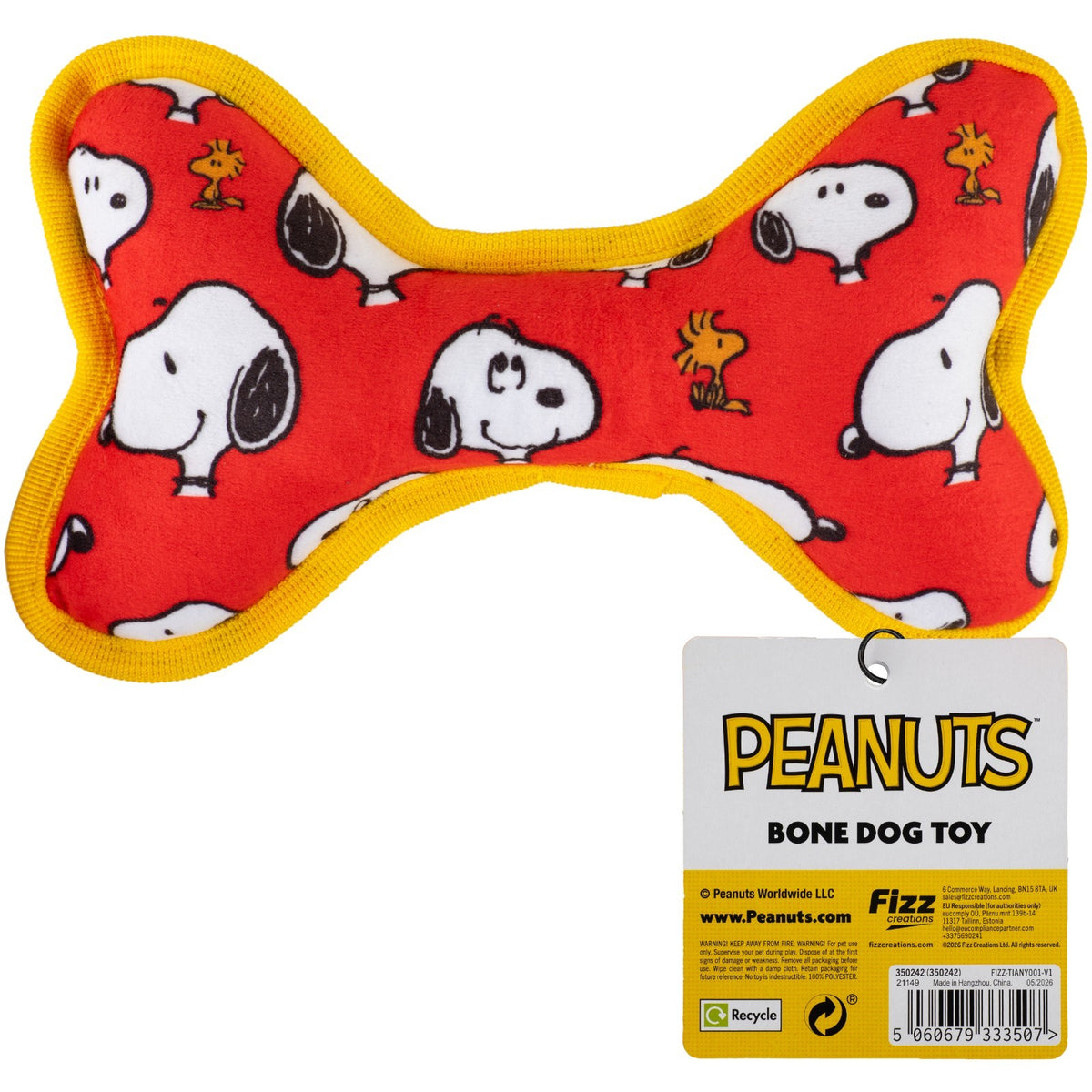 Peanuts Snoopy Soft Bone Dog Toy