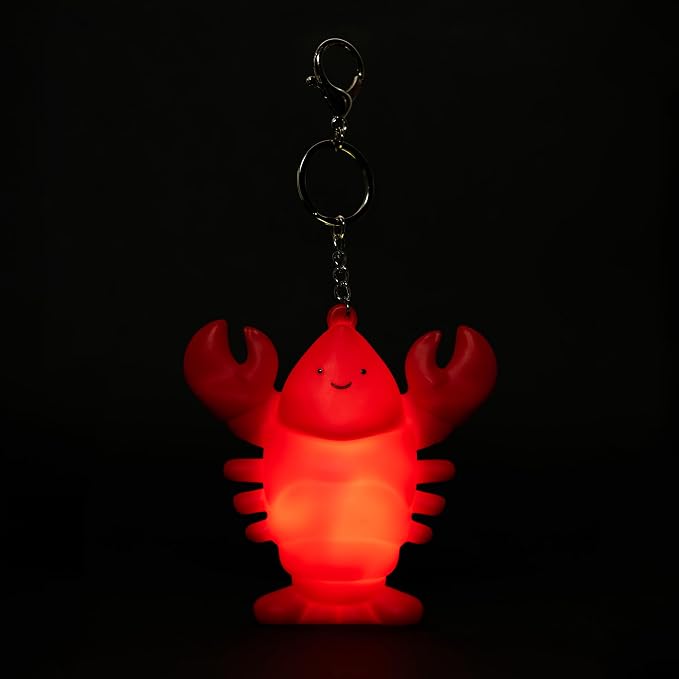 Fizz Creations Lobster Light Up Bag Charm Battery Powered Keyring