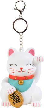 Fizz Creations Lucky Cat Light Up Bag Charm Battery Powered Keyring
