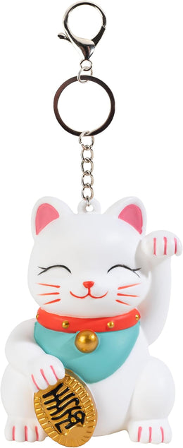 Fizz Creations Lucky Cat Light Up Bag Charm Battery Powered Keyring