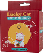 Fizz Creations Lucky Cat Light Up Bag Charm Battery Powered Keyring
