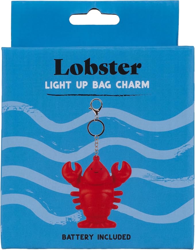 Fizz Creations Lobster Light Up Bag Charm Battery Powered Keyring