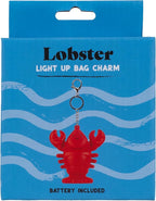 Fizz Creations Lobster Light Up Bag Charm Battery Powered Keyring