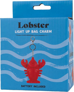 Fizz Creations Lobster Light Up Bag Charm Battery Powered Keyring