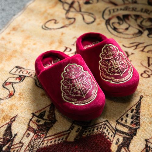 Harry Potter Gold Hogwarts Kids Slippers - size 10-11